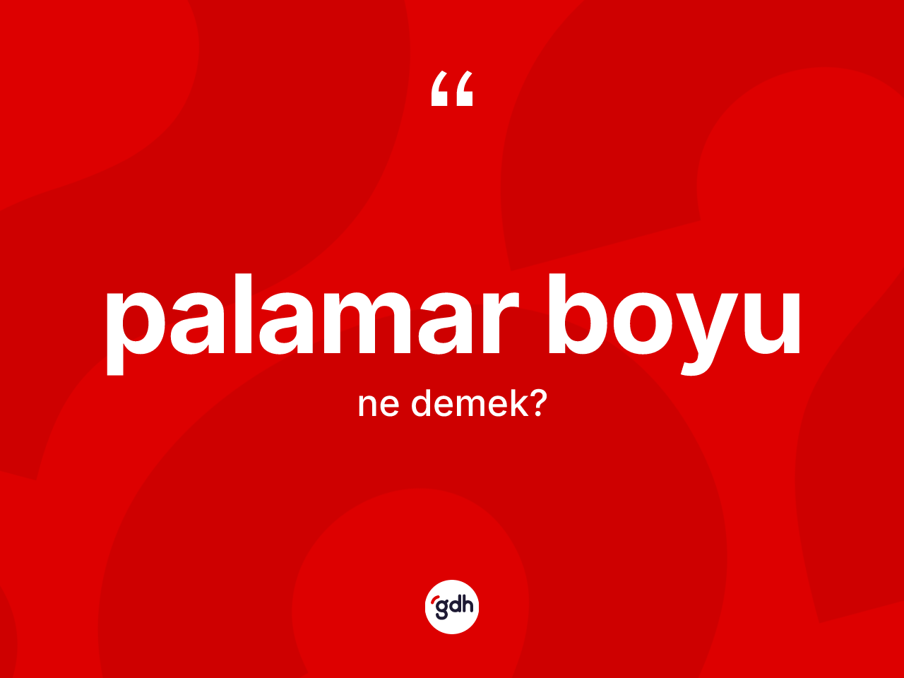 Palamar boyu nedir? Palamar boyu kelimesinin TDK'ya göre açıklaması nedir?