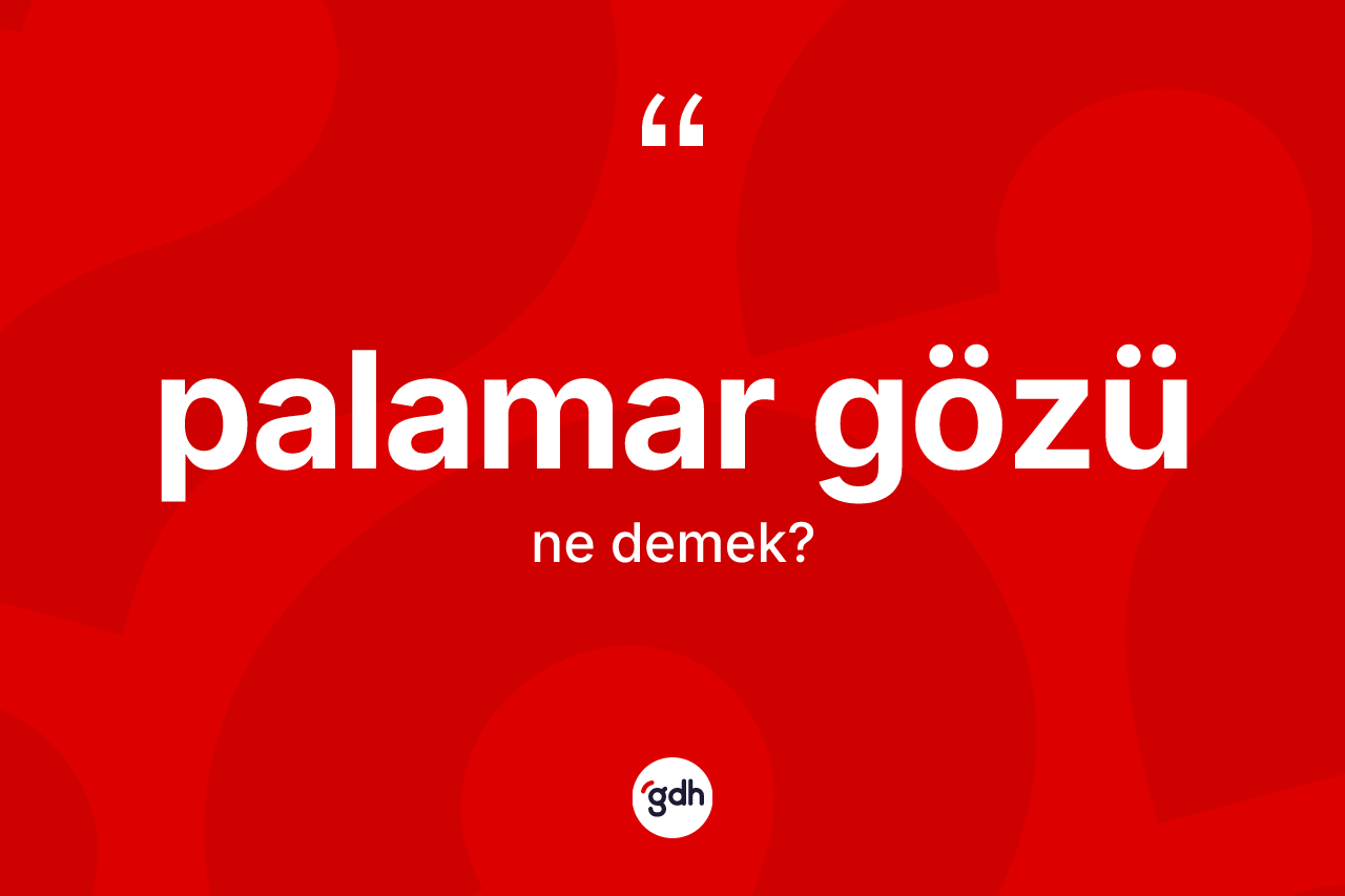Palamar gözü ne demek? Palamar gözünün sözlükteki anlamı nedir?