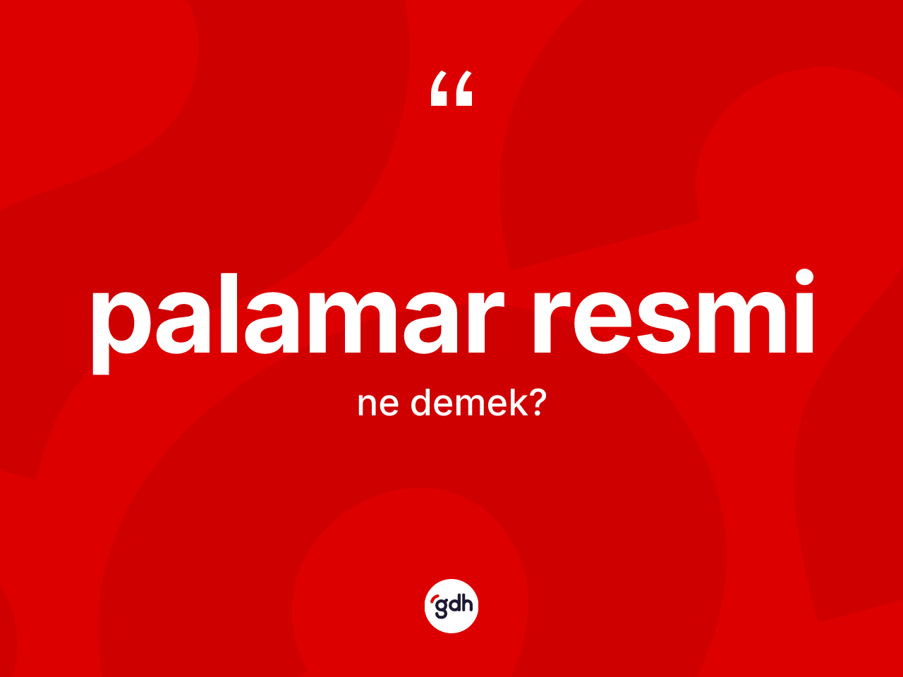 Palamar resmi ne demek? Palamar resmi kelimesinin TDK anlamı nedir?