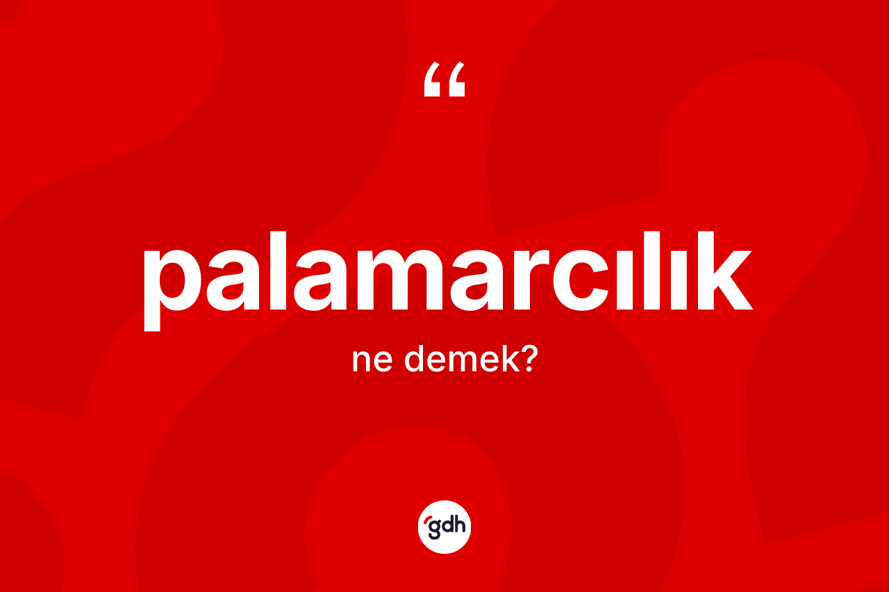 Palamarcılık kelimesinin tanımı nedir? Palamarcılık kelimesinin kaç farklı anlamı var?
