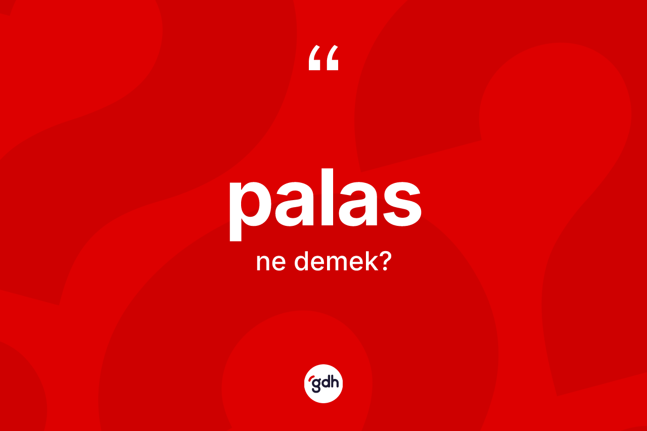 Palas kelimesinin sözlükteki tanımı nedir? Palas kelimesinin TDK'ya göre açıklaması nedir?