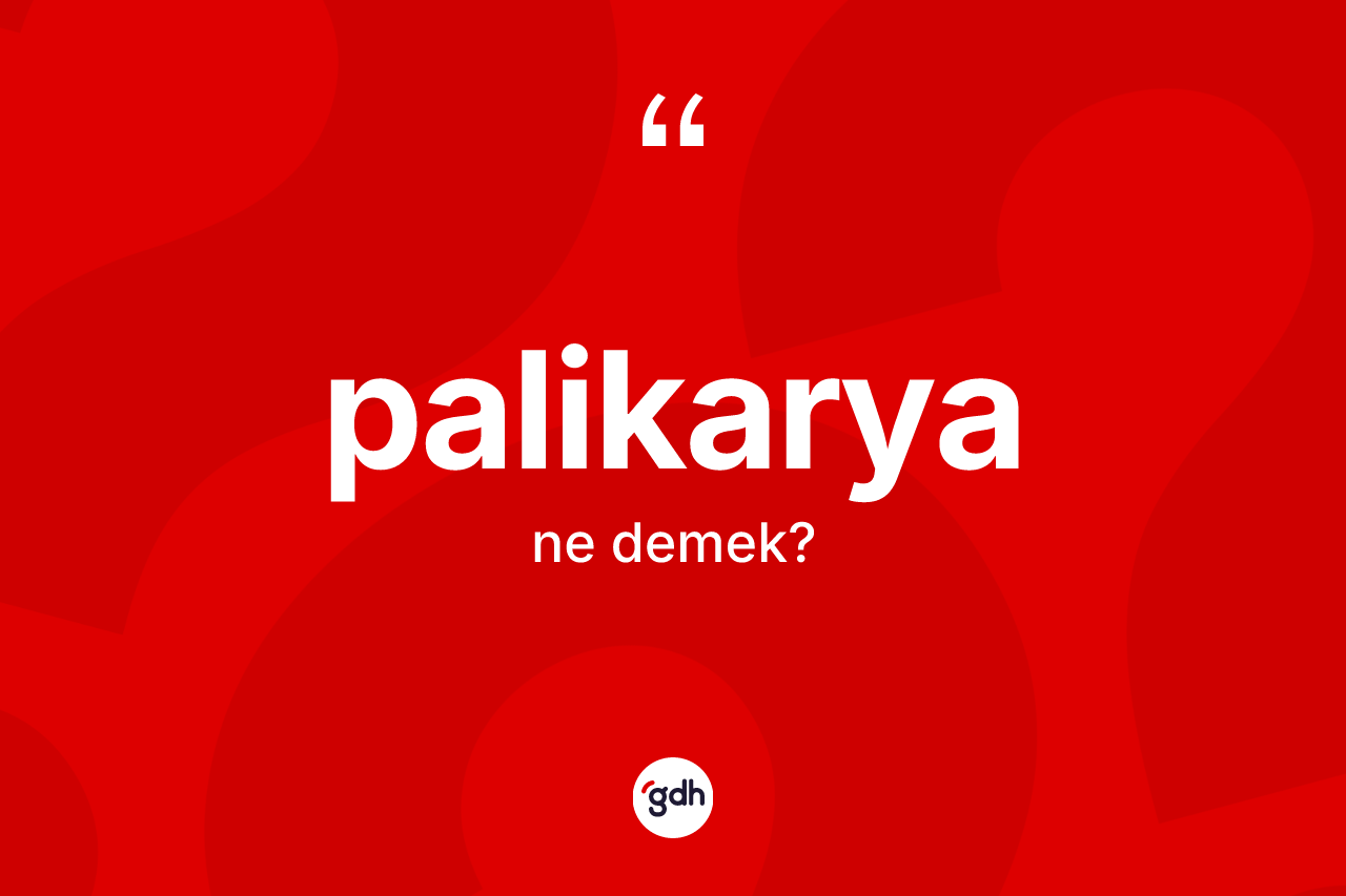 Palikarya kelimesinin anlamı nedir? Palikaryanın TDK'ya göre anlamı nedir?