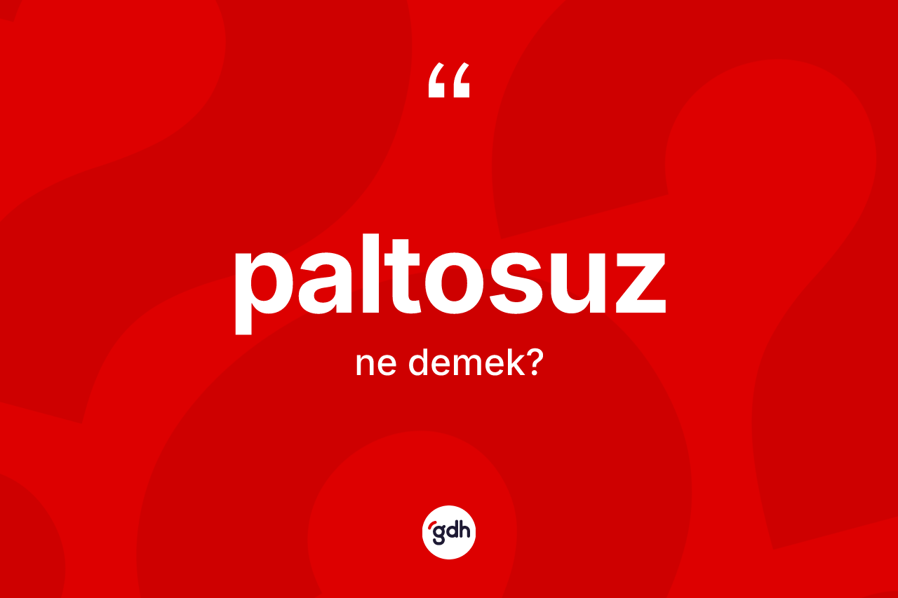 Paltosuz ne anlama gelir? Paltosuzun TDK'ya göre anlamı nedir?