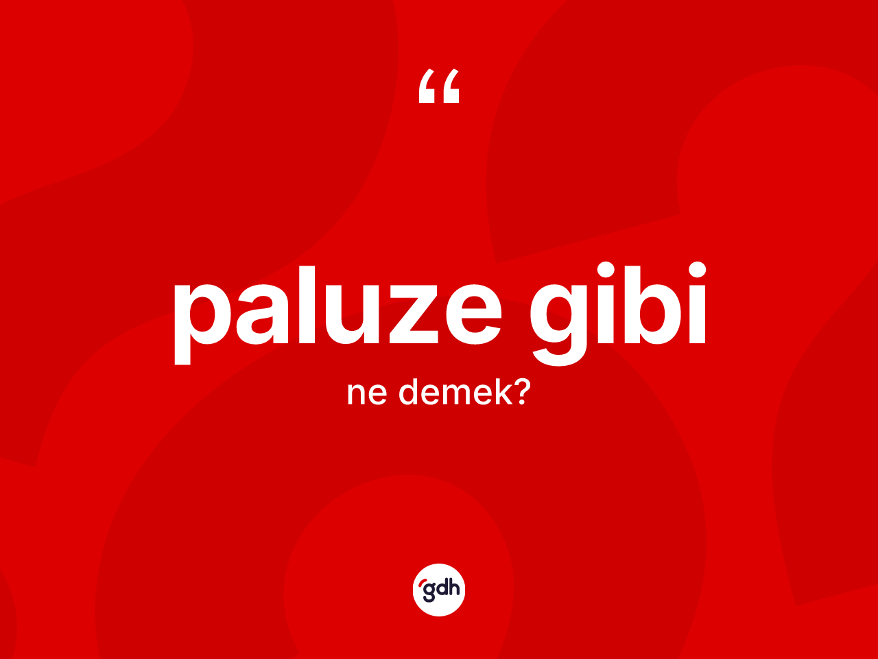 Paluze gibi ifadesinin kısaca tanımı nedir? Paluze gibi sözünün TDK'ya göre anlamı nedir?