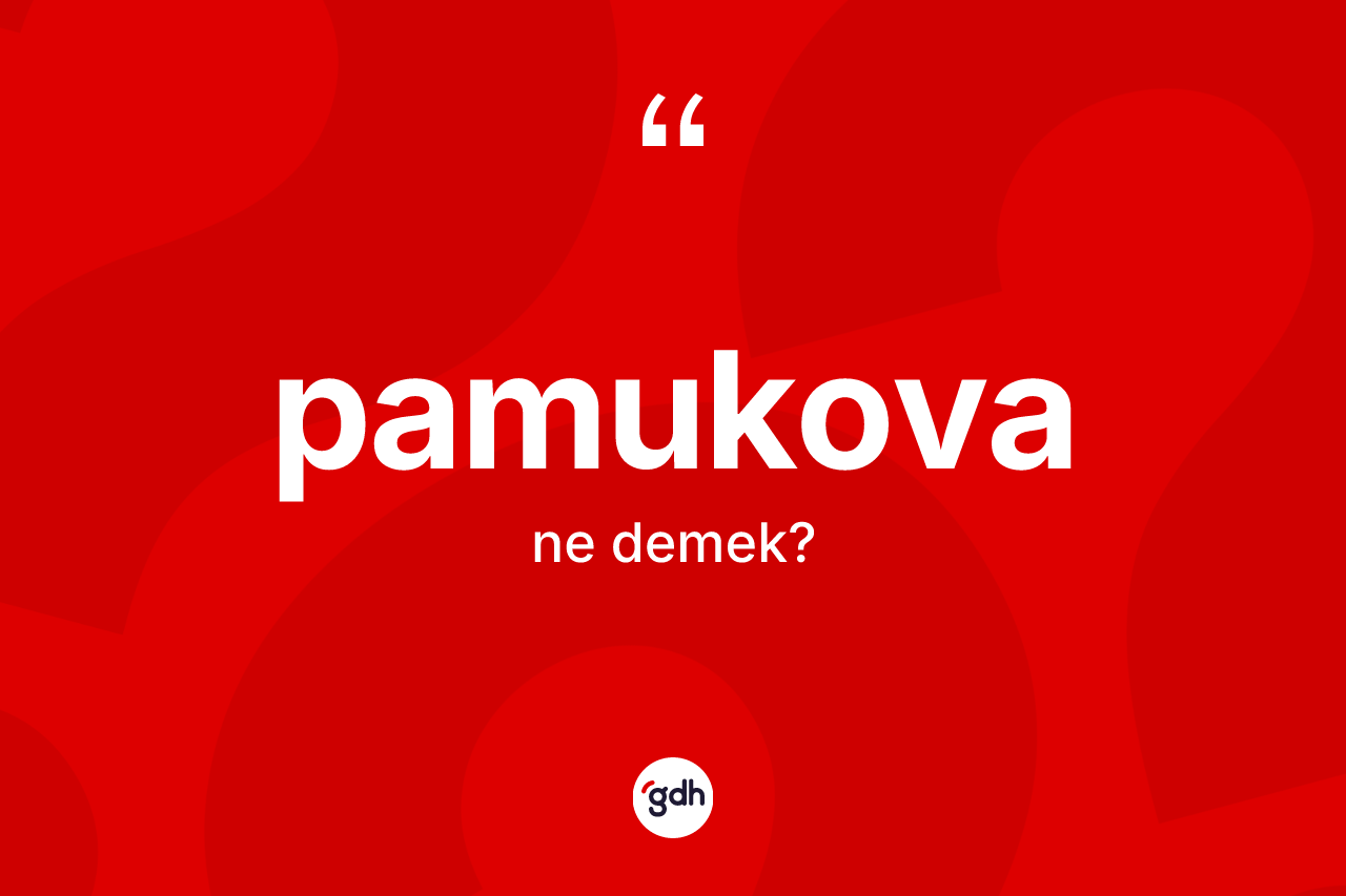 Pamukova kelimesinin anlamı nedir? Pamukova kelimesinin kaç farklı anlamı var?
