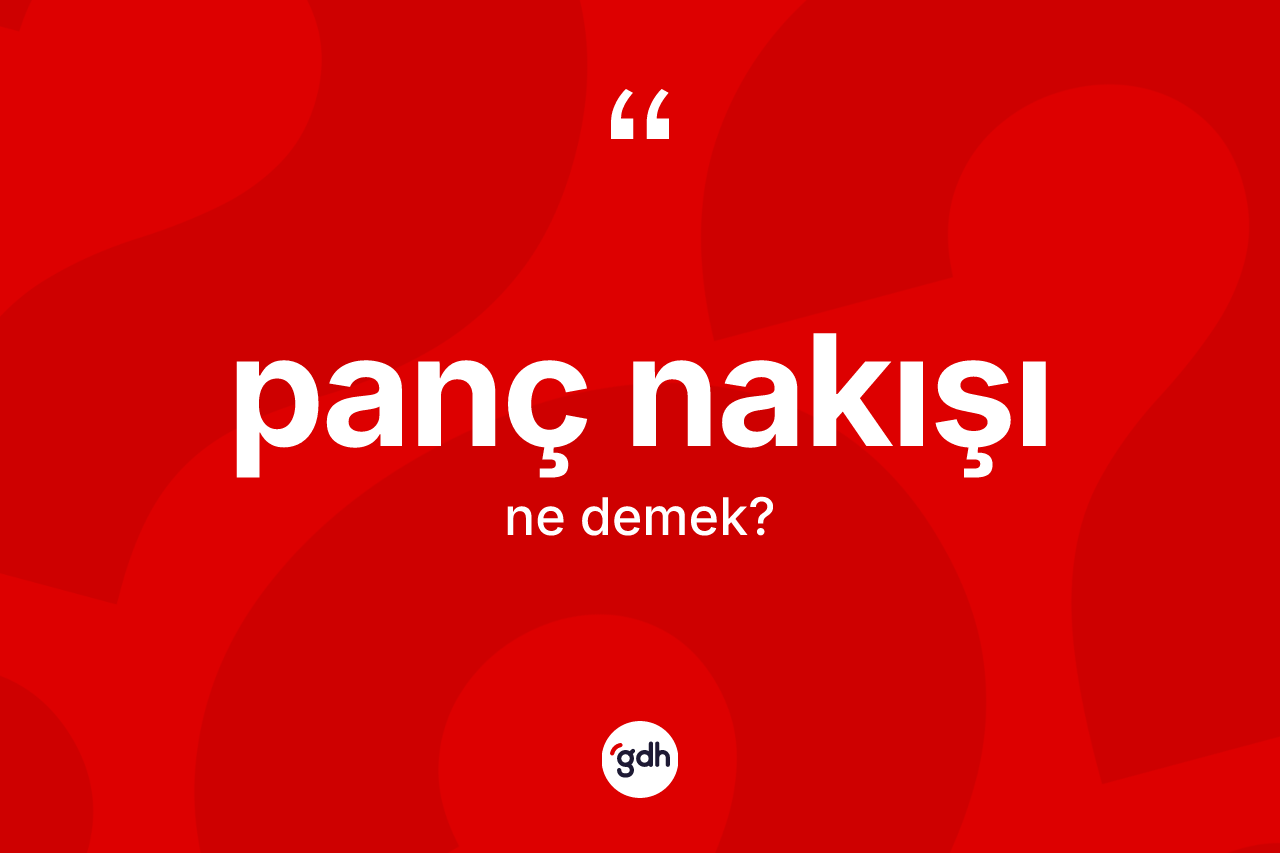 Panç nakışı  kelimesinin anlamı nedir? Panç nakışı ın TDK'ya göre anlamı nedir?