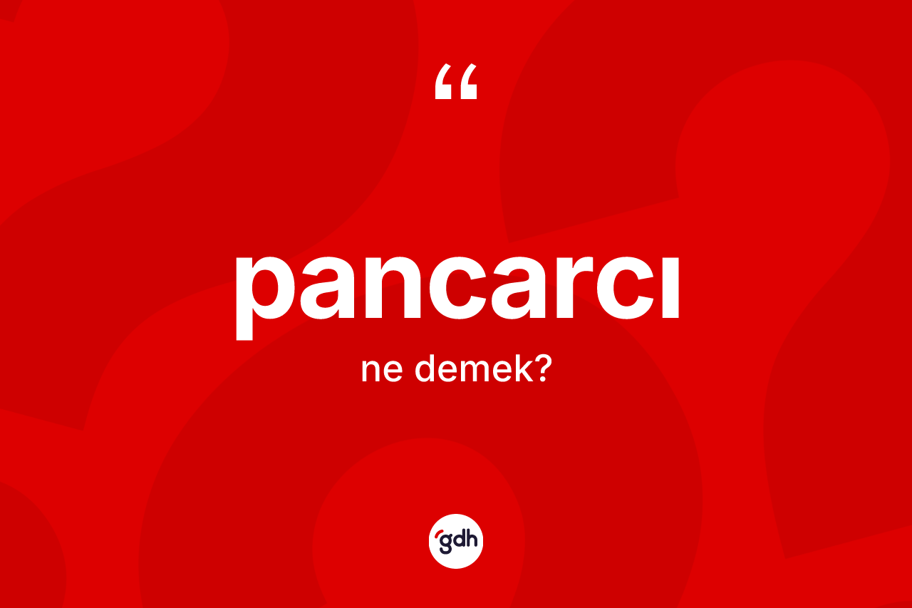 Pancarcı kelimesinin anlamı nedir? Pancarcının sözlükteki anlamı nedir?