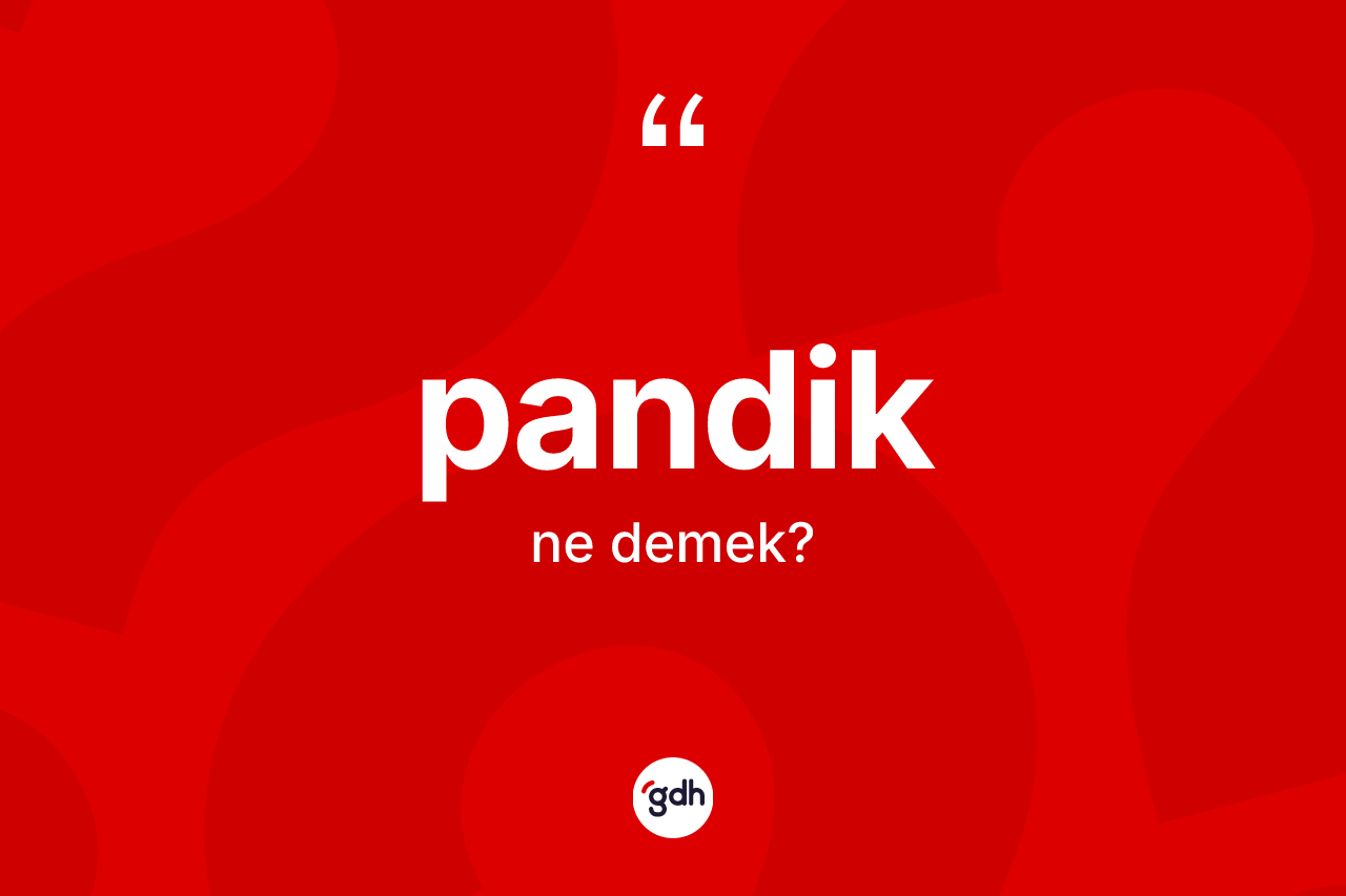 Pandik kelimesi ne demek? Pandiğin sözlükteki anlamı nedir?