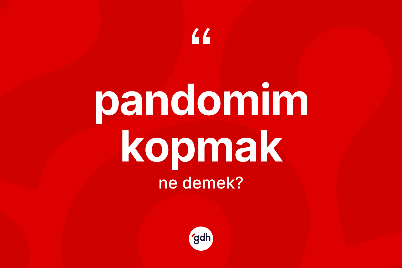Pandomim kopmak sözü ne demektir? Pandomim kopmak ifadesi nerede kullanılır?
