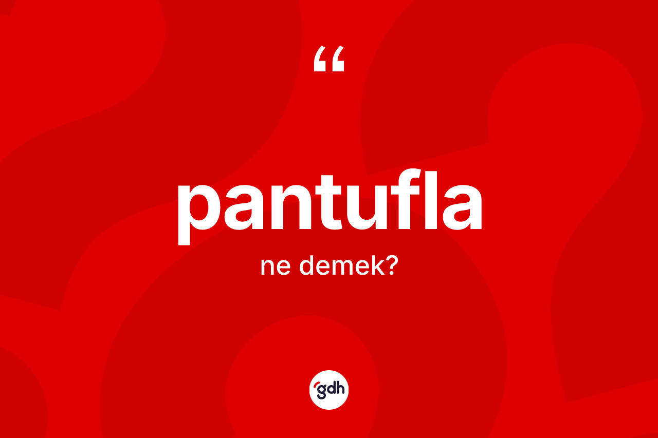 Pantufla kelimesinin anlamı nedir? Pantuflanın TDK'ya göre anlamı nedir?