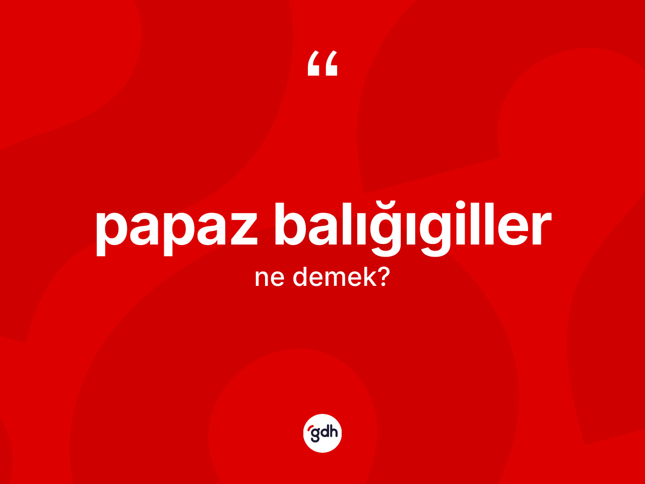 Papaz balığıgiller kelimesinin tanımı nedir? Papaz balığıgillerin sözlükteki anlamı nedir?