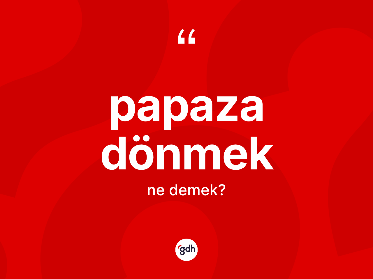 Papaza dönmek ifadesi neyi anlatır? Papaza dönmek ifadesinin TDK açıklaması nedir?