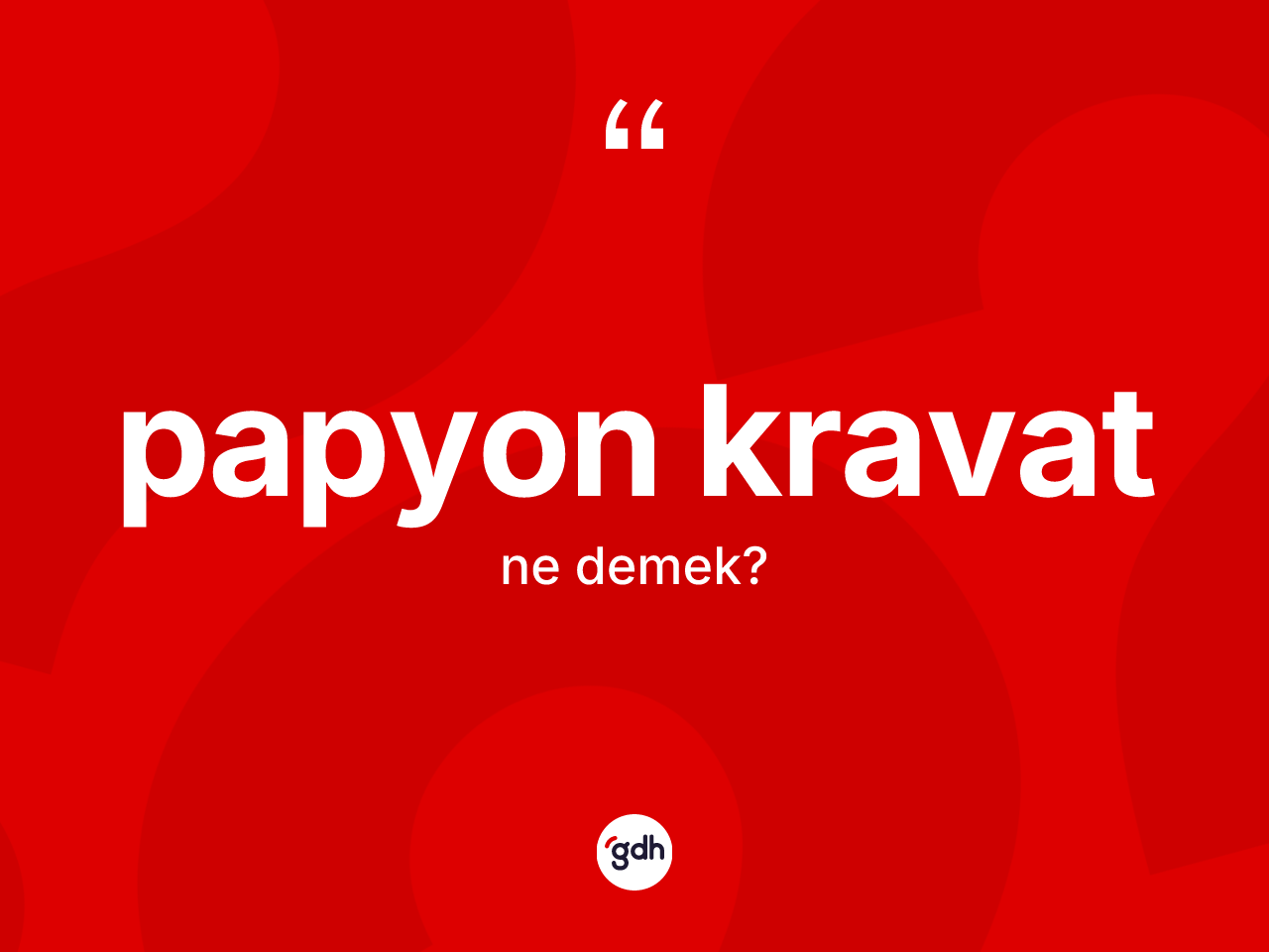 Papyon kravat kelimesinin anlamı nedir? Papyon kravatın sözlükteki anlamı nedir?