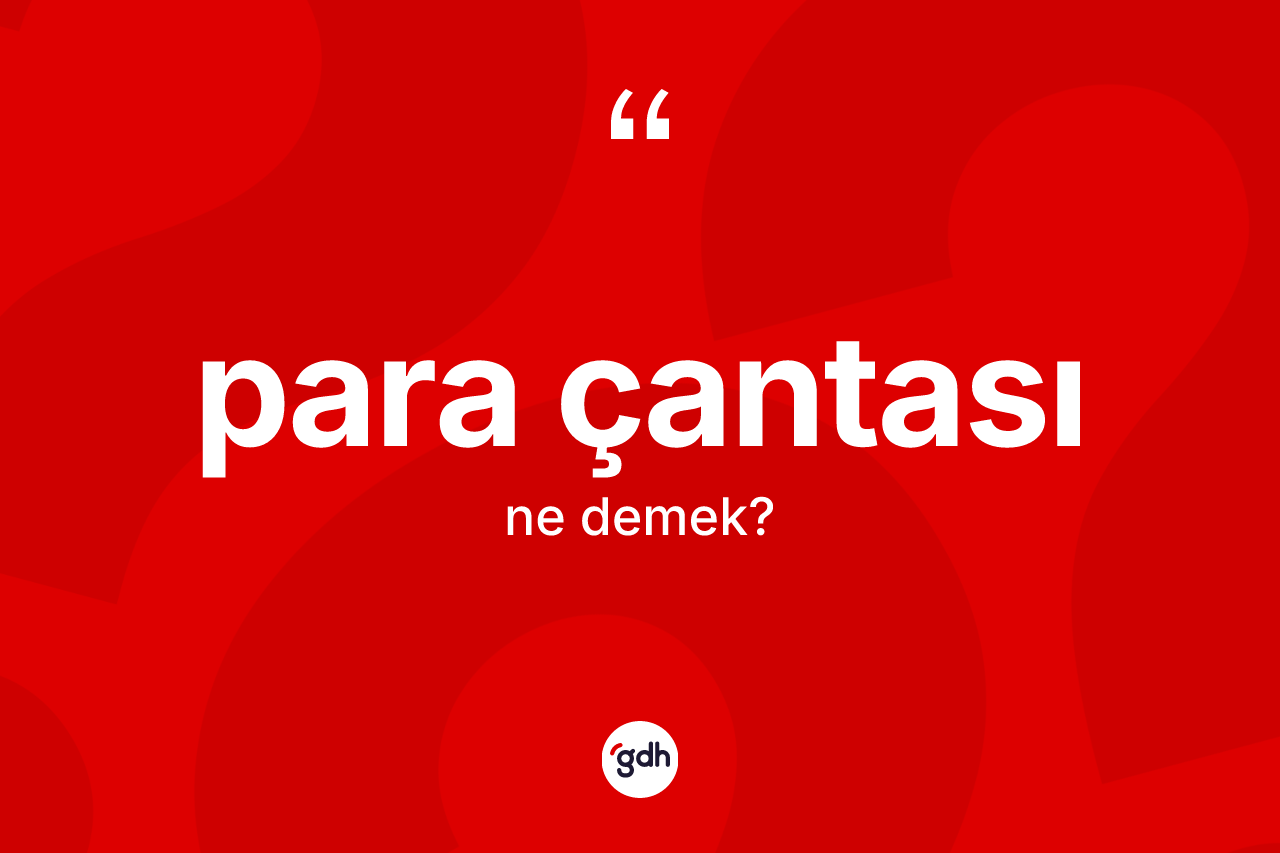 Para çantası kelimesi nedir? Para çantasının TDK'ya göre anlamı nedir?