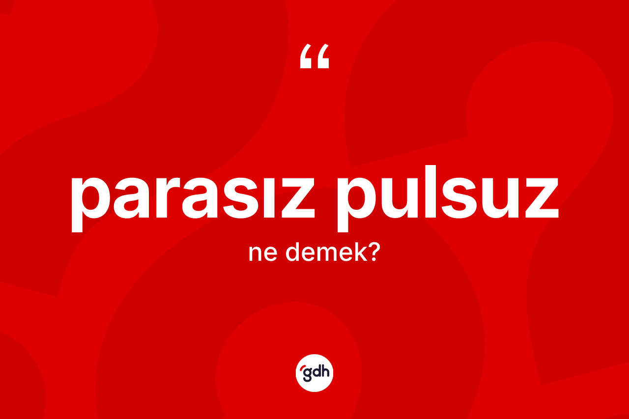 Parasız pulsuz ne demek? Parasız pulsuzun TDK'ya göre anlamı nedir?