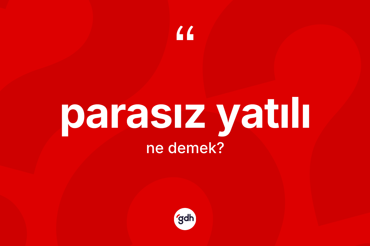 Parasız yatılı kelimesinin sözlükteki tanımı nedir? Parasız yatılının kısaca tanımı nedir?