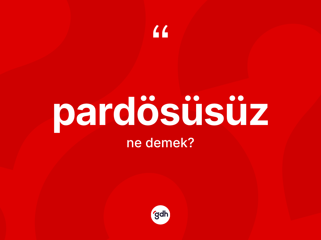 Pardösüsüz ne demek? Pardösüsüzün TDK'ya göre anlamı nedir?