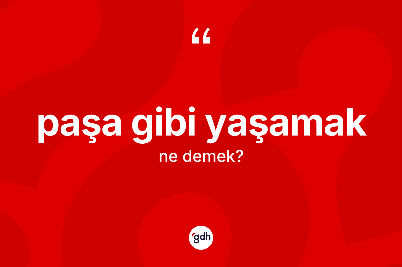 Paşa gibi yaşamak ifadesinin tanımı nedir? Paşa gibi yaşamak ifadesinin TDK'ya göre açıklaması nedir?