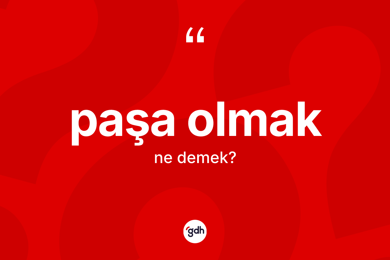 Paşa olmak ifadesinin sözlükteki anlamı nedir? Paşa olmak ifadesi nerede kullanılır?