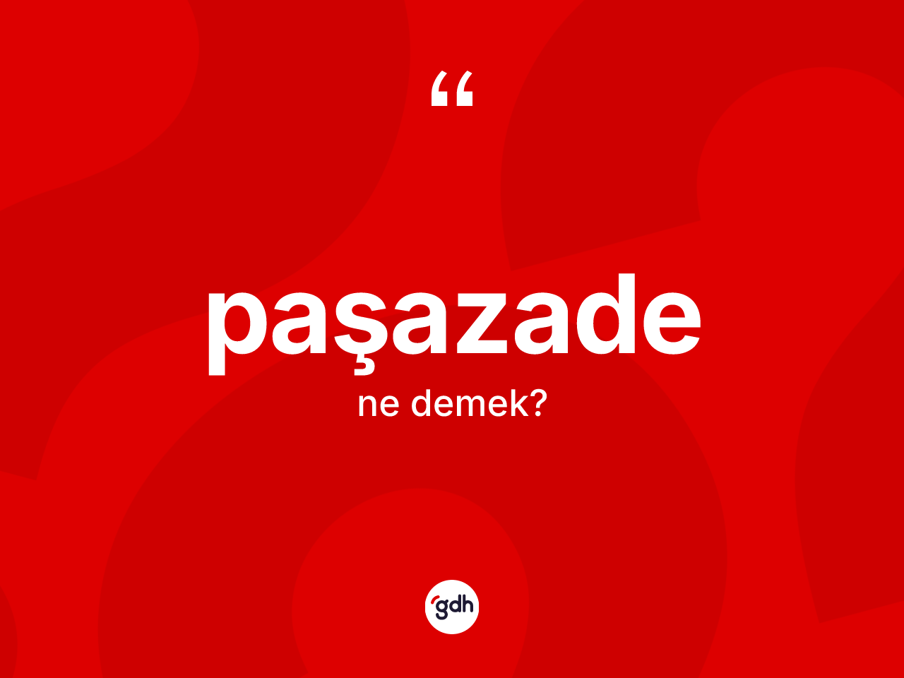 Paşazade kelimesinin sözlükteki tanımı nedir? Paşazadenin TDK'ya göre anlamı nedir?
