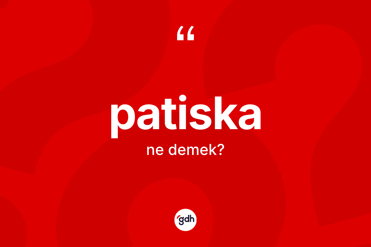 Patiska kelimesi ne anlama gelir? Patiska kelimesinin özellikleri nelerdir?
