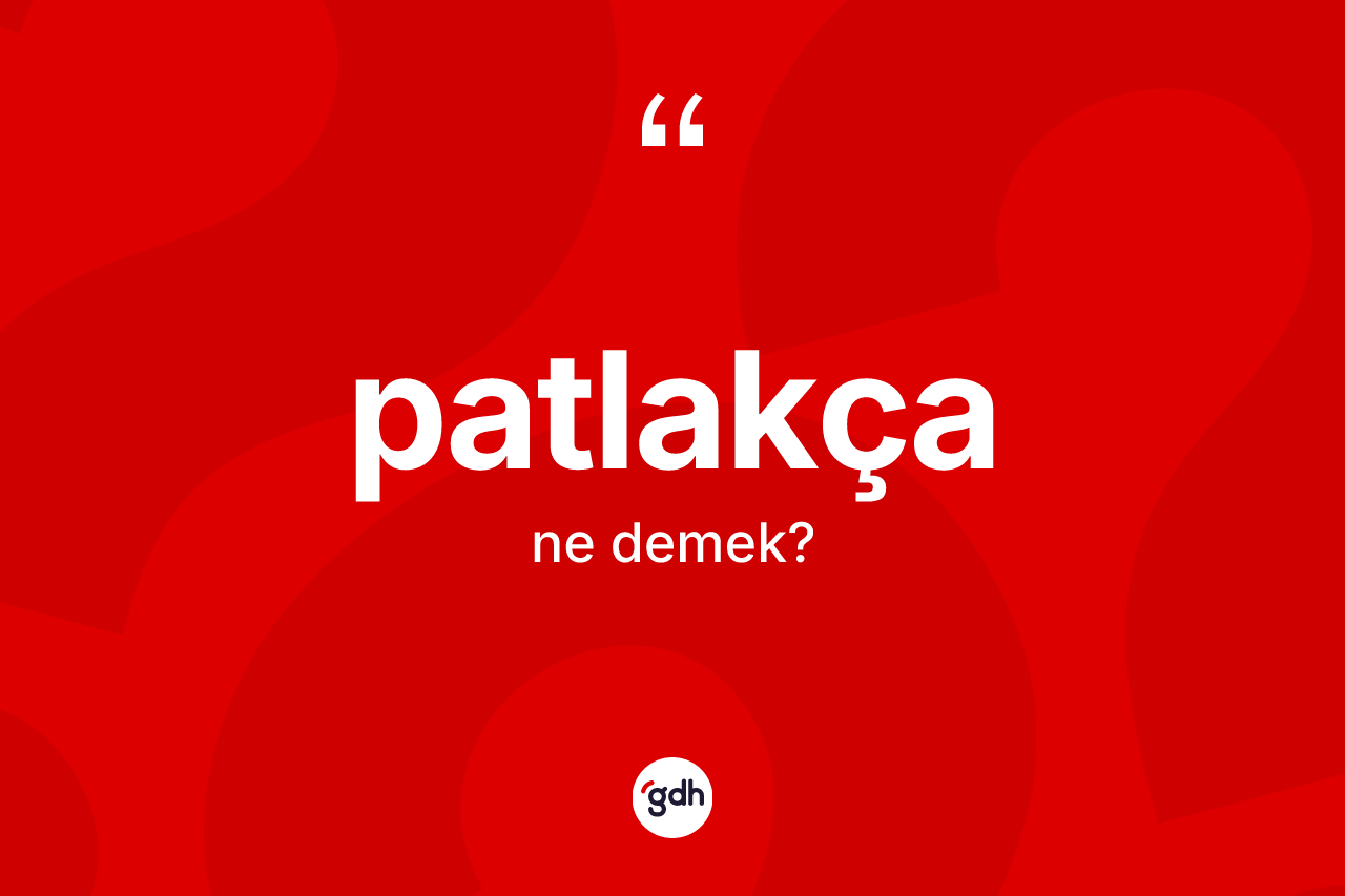 Patlakça nedir? Patlakçanın sözlükteki anlamı nedir?