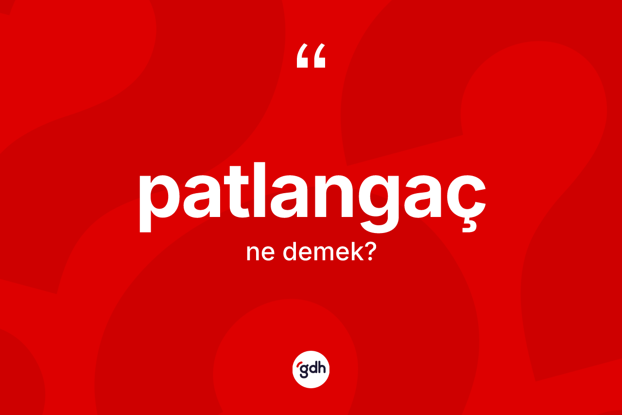 Patlangaç kelimesinin anlamı nedir? Patlangacın sözlükteki anlamı nedir?