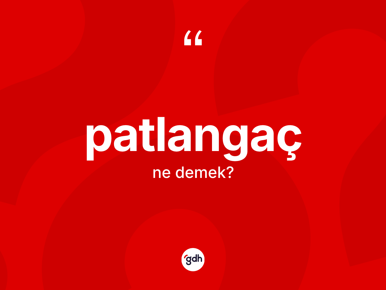 Patlangaç kelimesinin anlamı nedir? Patlangacın sözlükteki anlamı nedir?