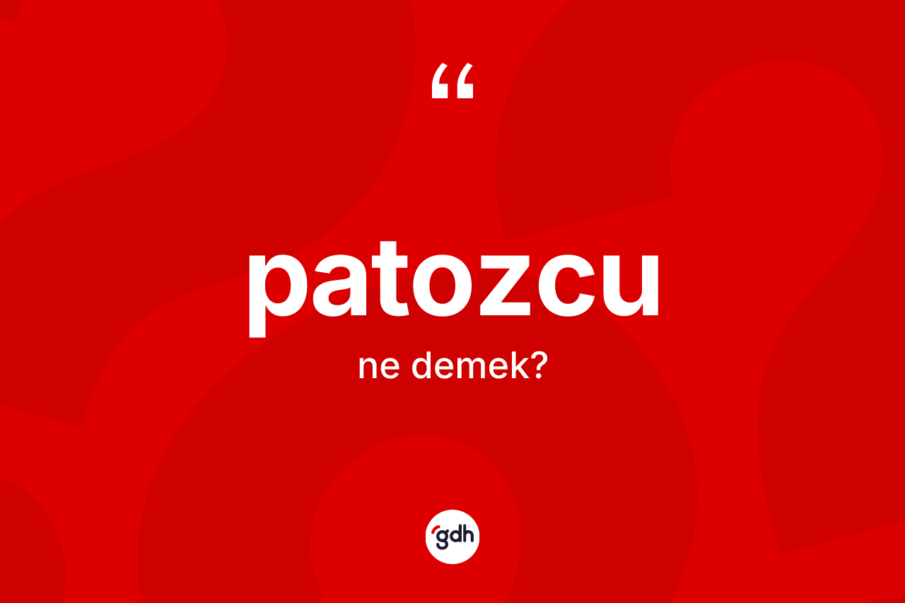 Patozcu nedir? Patozcu kelimesinin kaç farklı anlamı var?
