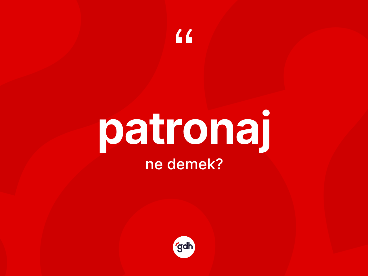 Patronaj ne anlama gelir? Patronajın TDK'ya göre anlamı nedir?