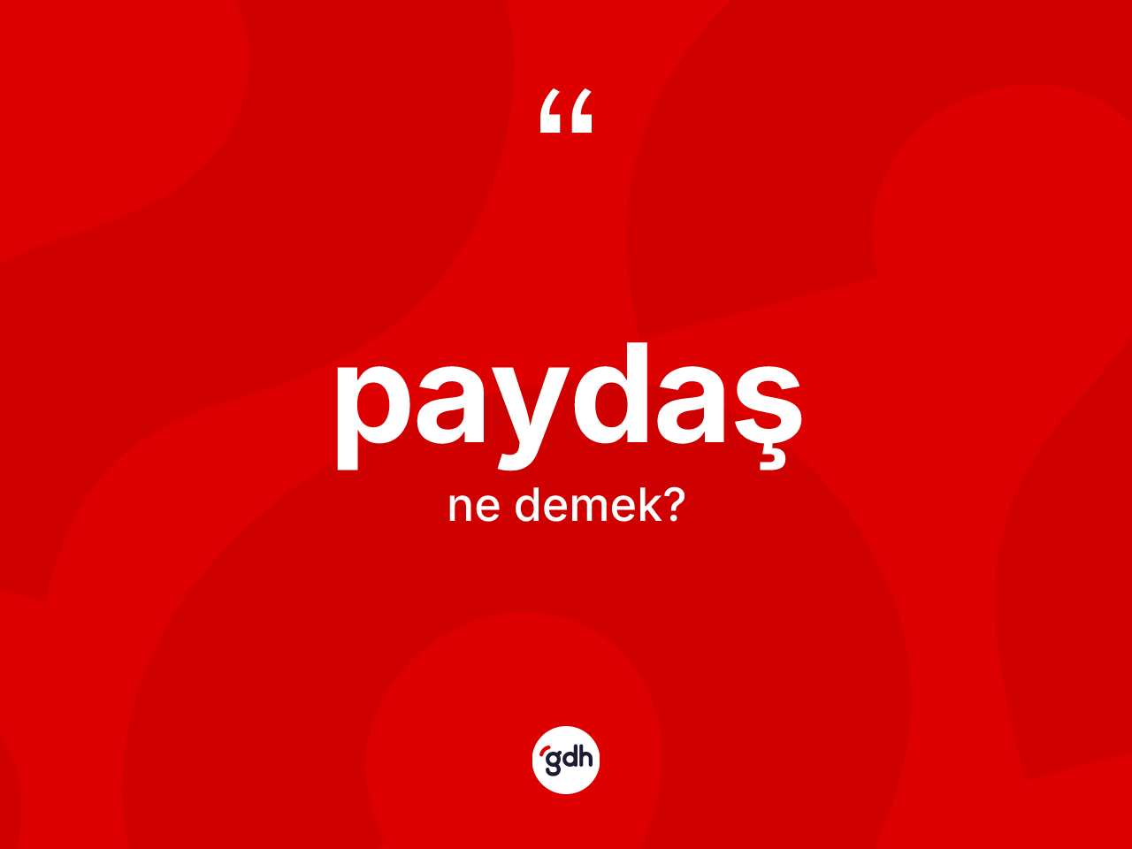 Paydaş kelimesinin tanımı nedir? Paydaşın TDK'ya göre anlamı nedir?