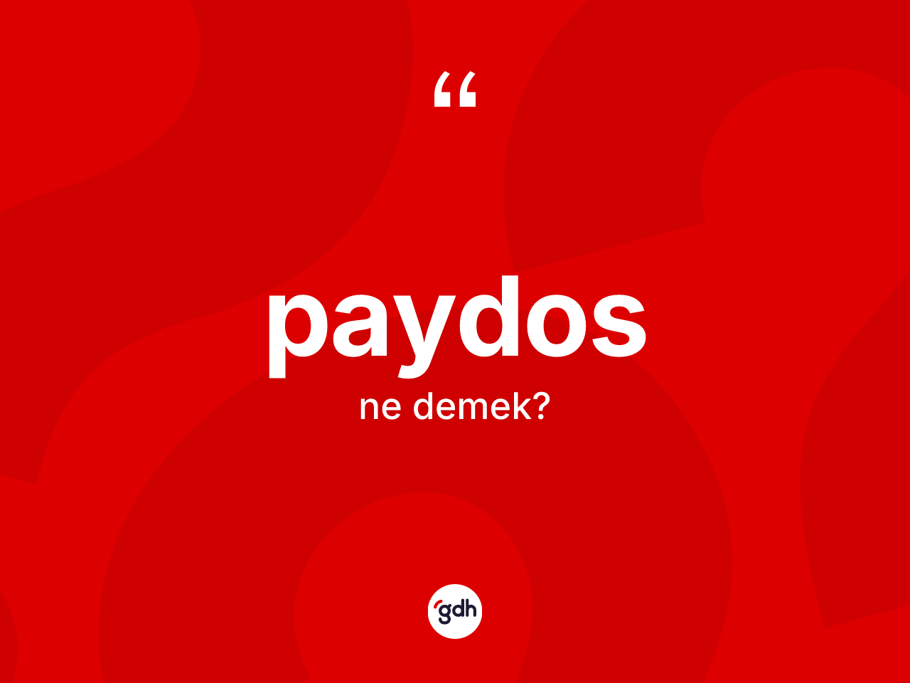 Paydos nedir? Paydosun TDK'ya göre anlamı nedir?