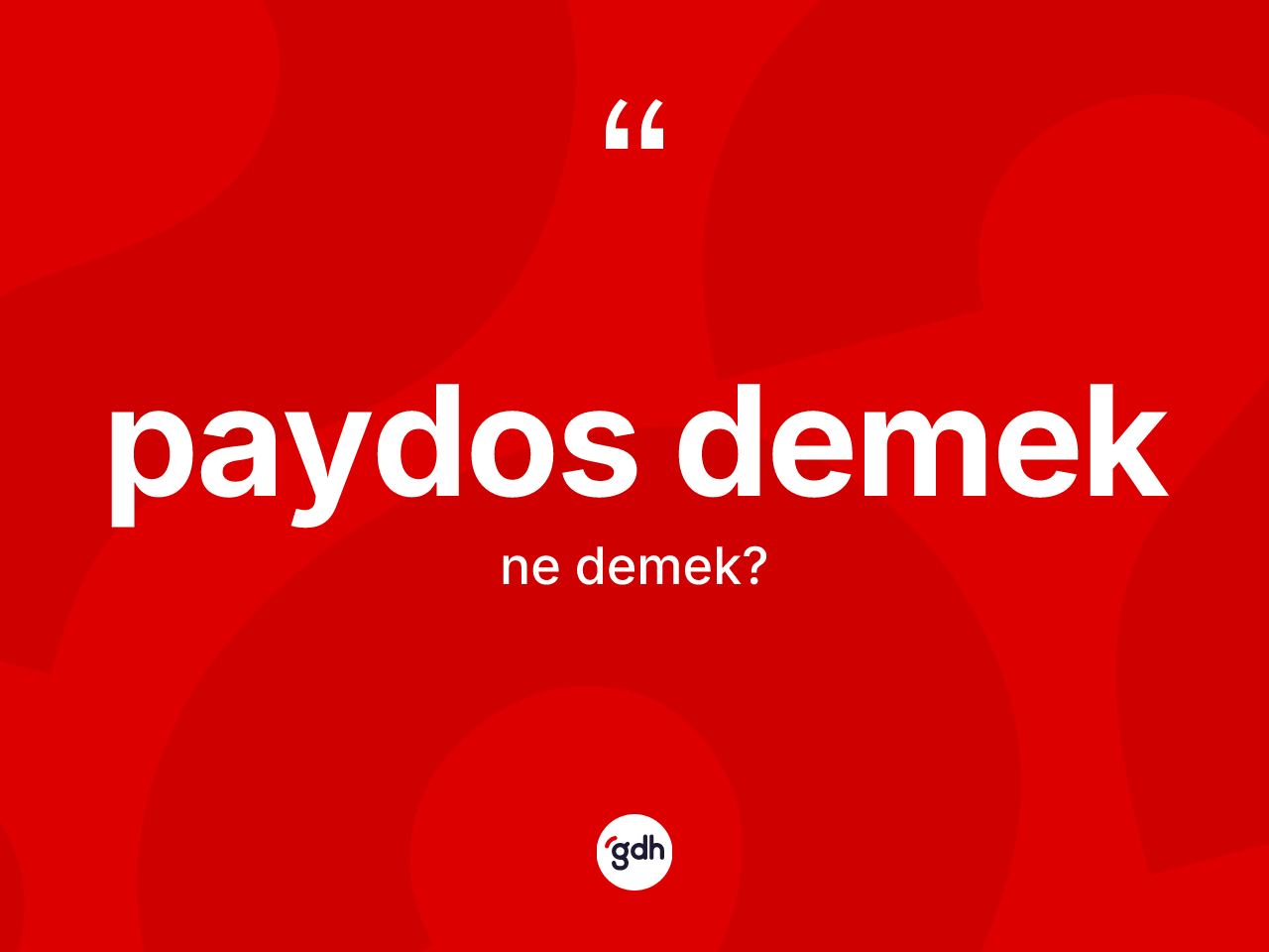 Paydos demek sözü neyi anlatır? Paydos demek sözünün TDK'ya göre anlamı nedir?