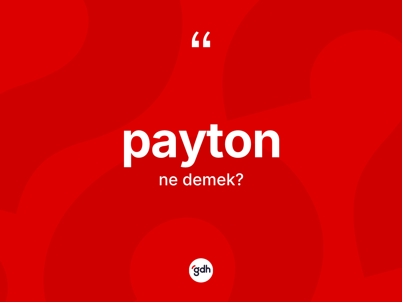 Payton ne demek? Paytonun TDK'ya göre anlamı nedir?