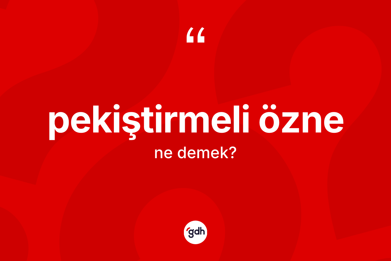Pekiştirmeli özne kelimesi ne demek? Pekiştirmeli öznenin halk arasındaki kullanımı nasıldır?