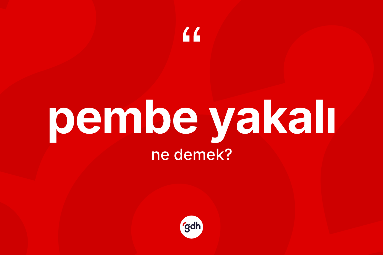 Pembe yakalı kelimesinin tanımı nedir? Pembe yakalı kelimesinin TDK'ya göre açıklaması nedir?