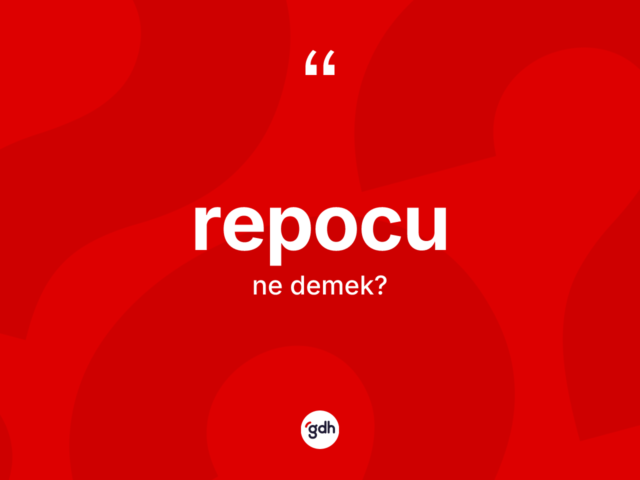 Repocu kelimesi nedir? Repocunun sözlükteki anlamı nedir?