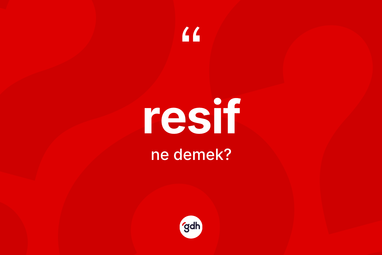 Resif kelimesinin tanımı nedir? Resifin kısaca tanımı nedir?