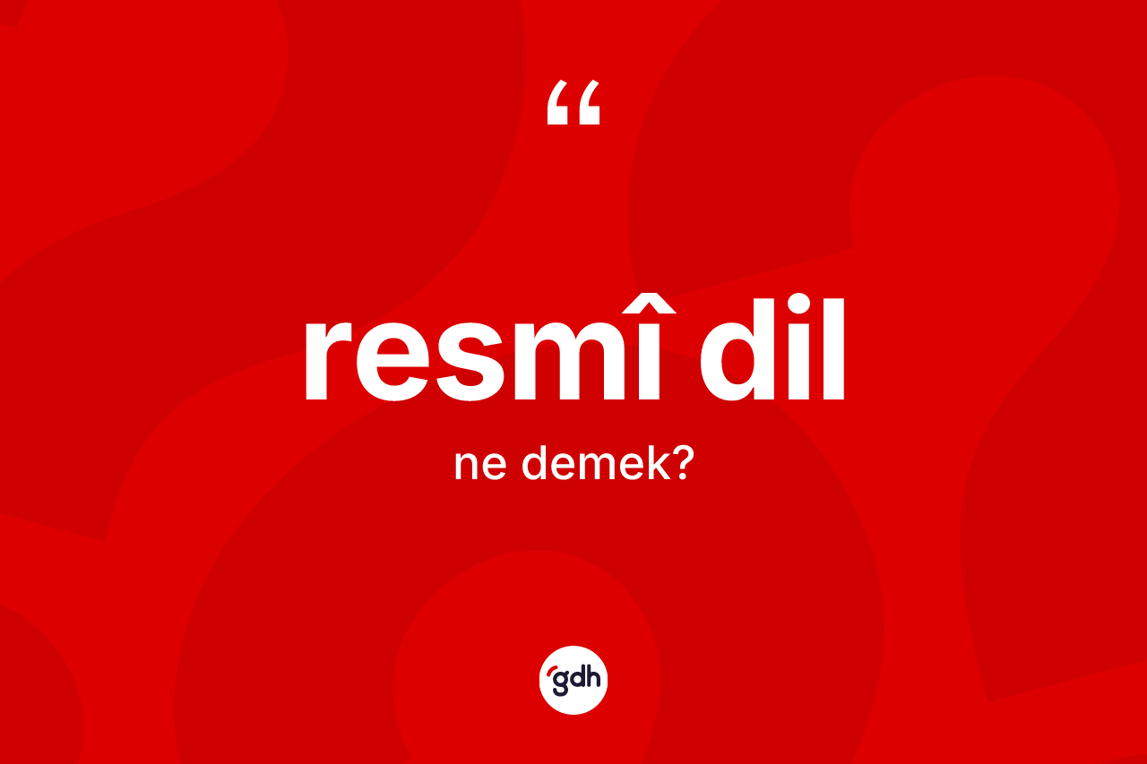 Resmî dil kelimesi nedir? Resmî dil kelimesinin kaç farklı anlamı var?