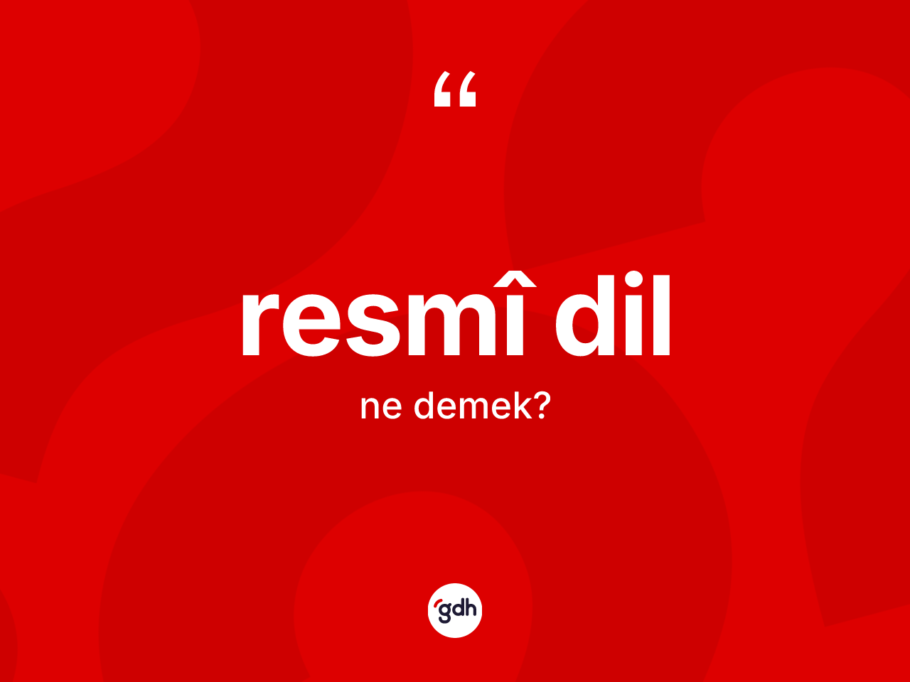 Resmî dil kelimesi nedir? Resmî dil kelimesinin kaç farklı anlamı var?