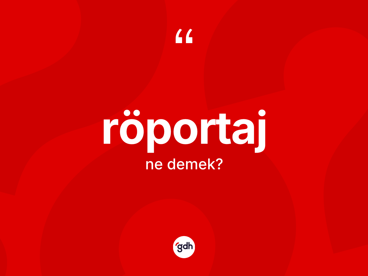 Röportaj kelimesinin sözlükteki tanımı nedir? Röportaj kelimesinin TDK anlamı nedir?