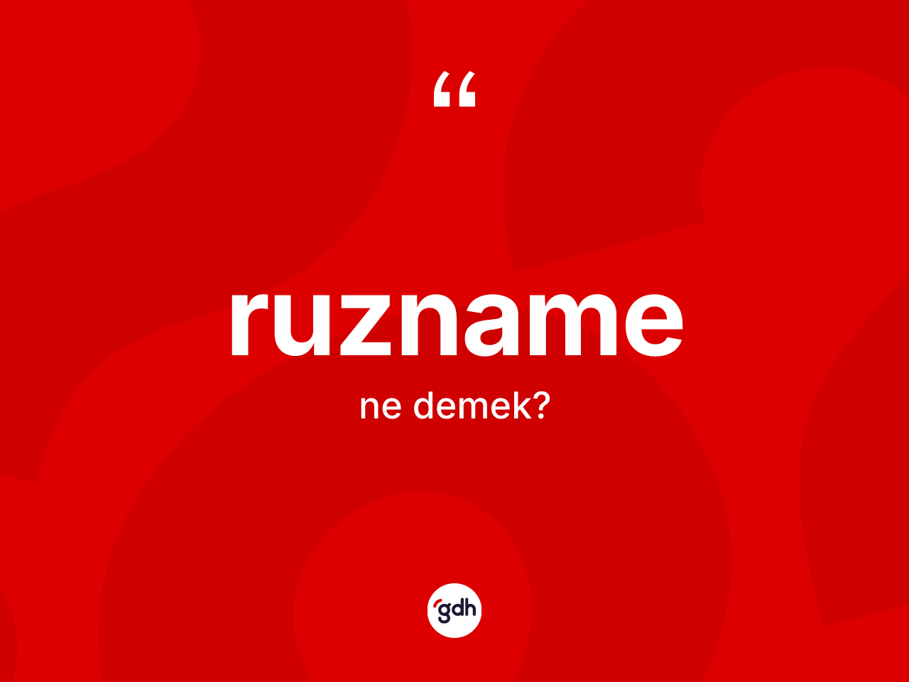 Ruzname kelimesinin anlamı nedir? Ruzname kelimesinin TDK anlamı nedir?