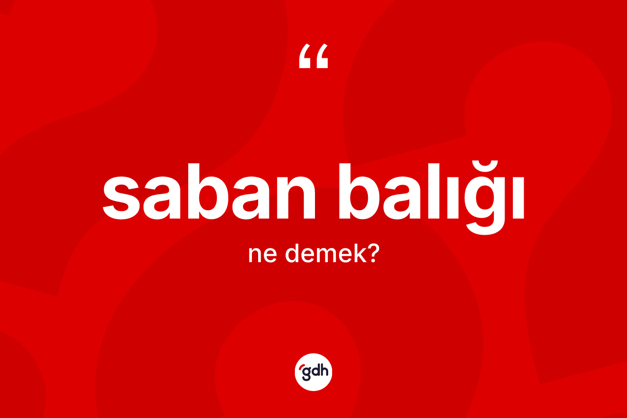Saban balığı kelimesinin sözlükteki tanımı nedir? Saban balığı kelimesinin özellikleri nelerdir?