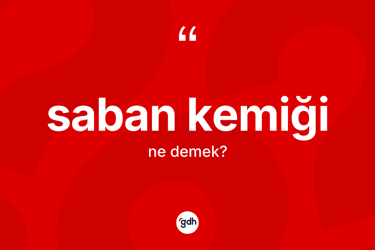 Saban kemiği kelimesinin sözlükteki tanımı nedir? Saban kemiğinin TDK'ya göre anlamı nedir?