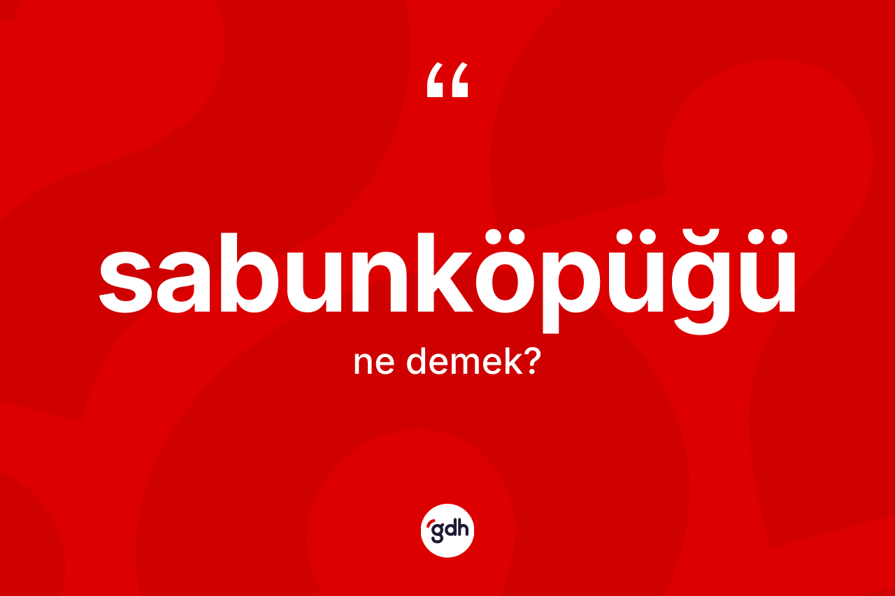 Sabunköpüğü ne anlama gelir? Sabunköpüğü kelimesinin TDK anlamı nedir?