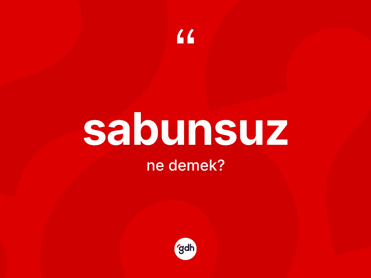 Sabunsuz kelimesinin tanımı nedir? Sabunsuzun TDK'ya göre anlamı nedir?