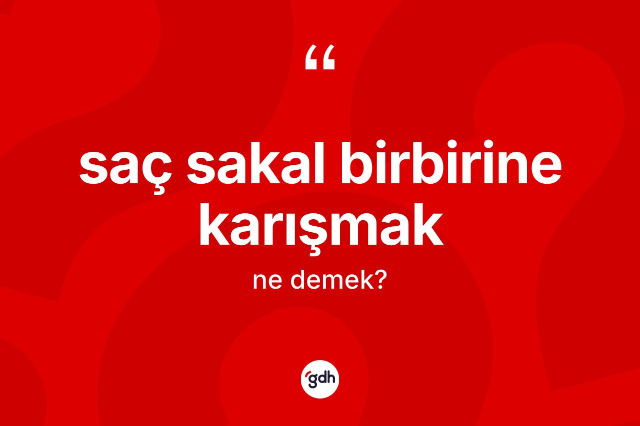 Saç sakal birbirine karışmak ifadesinin anlamı nedir? Saç sakal birbirine karışmak sözünün TDK açıklaması nedir?