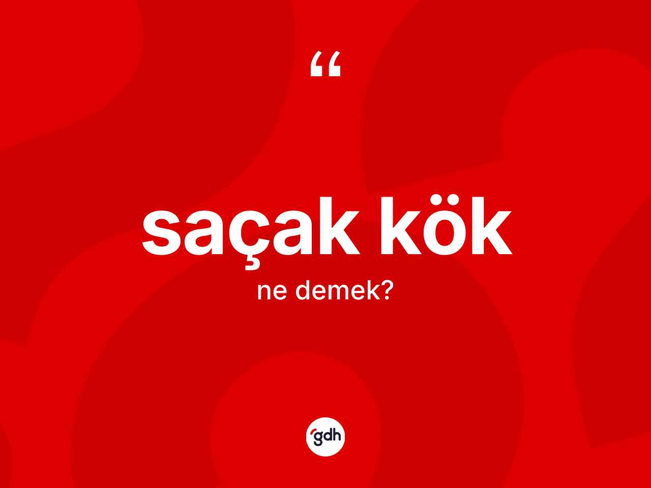 Saçak kök kelimesi ne demek? Saçak köğün kısaca tanımı nedir?