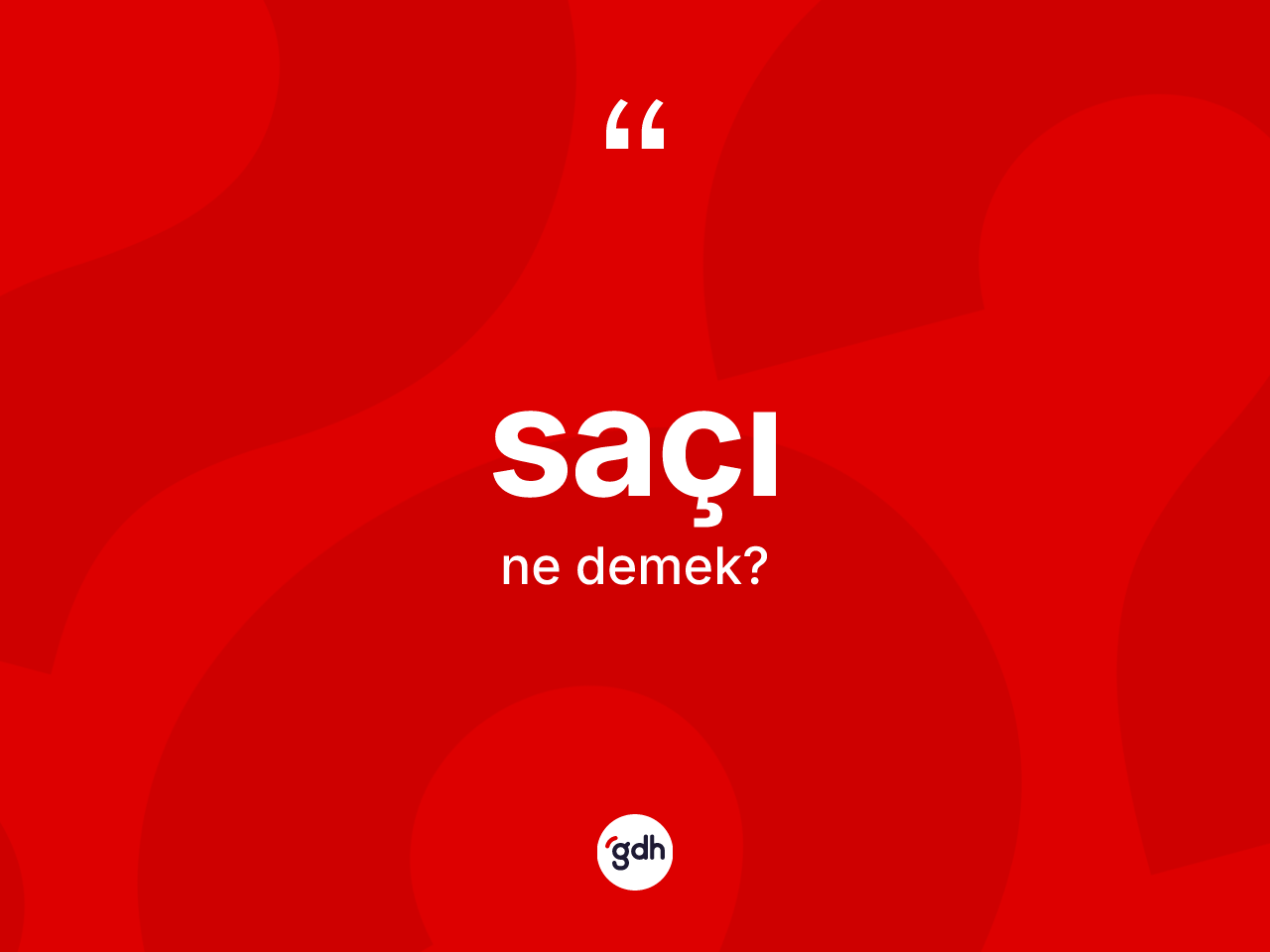 Saçı kelimesi nedir? Saçının TDK'ya göre anlamı nedir?