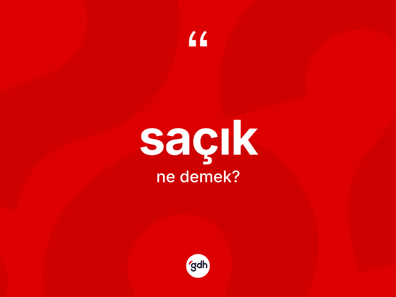 Saçık kelimesi ne demek? Saçık kelimesinin kaç farklı anlamı var?